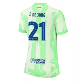 Barcelona Frenkie de Jong #21 Dámské Alternativní Dres 2024-25 Krátký Rukáv